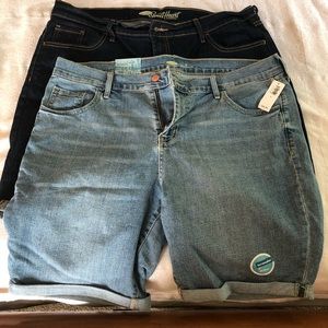 Two pairs of summer time jean shorts